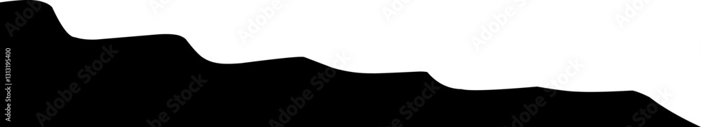 Black wavy corner suitable for modern designs, presentations, and web graphics. corner illustration Black wavy corner suitable for modern designs, presentations, and web graphics. corner illustration