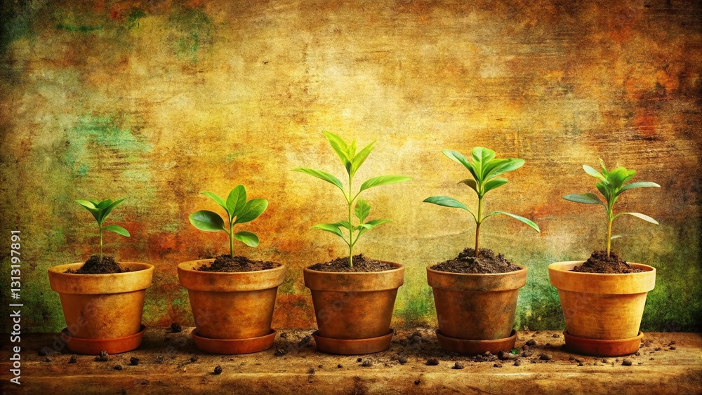 Botanical Seedling Illustrations on Textured Canvas: Artistic Architectural Photography Botanical Seedling Illustrations on Textured Canvas: Artistic Architectural Photography