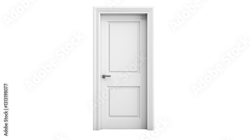 White Interior Door Stock Photo Modern Room Entrance isolated on transparent background