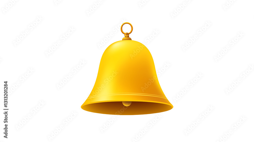 Golden Bell Elegant Notification Icon Design isolated on transparent background Golden Bell Elegant Notification Icon Design isolated on transparent background