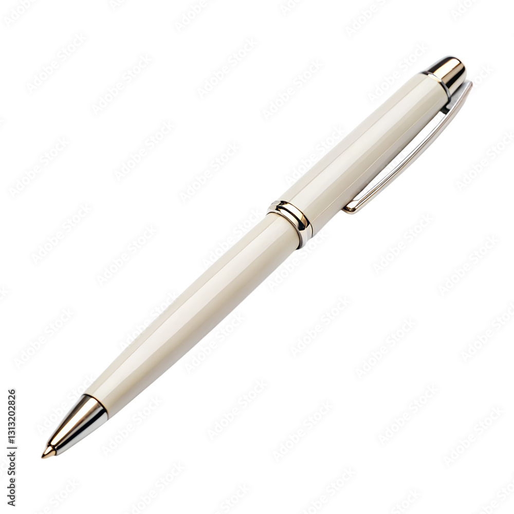 Elegant pen on transparency background, showcasing its sleek design and focus Elegant pen on transparency background, showcasing its sleek design and focus