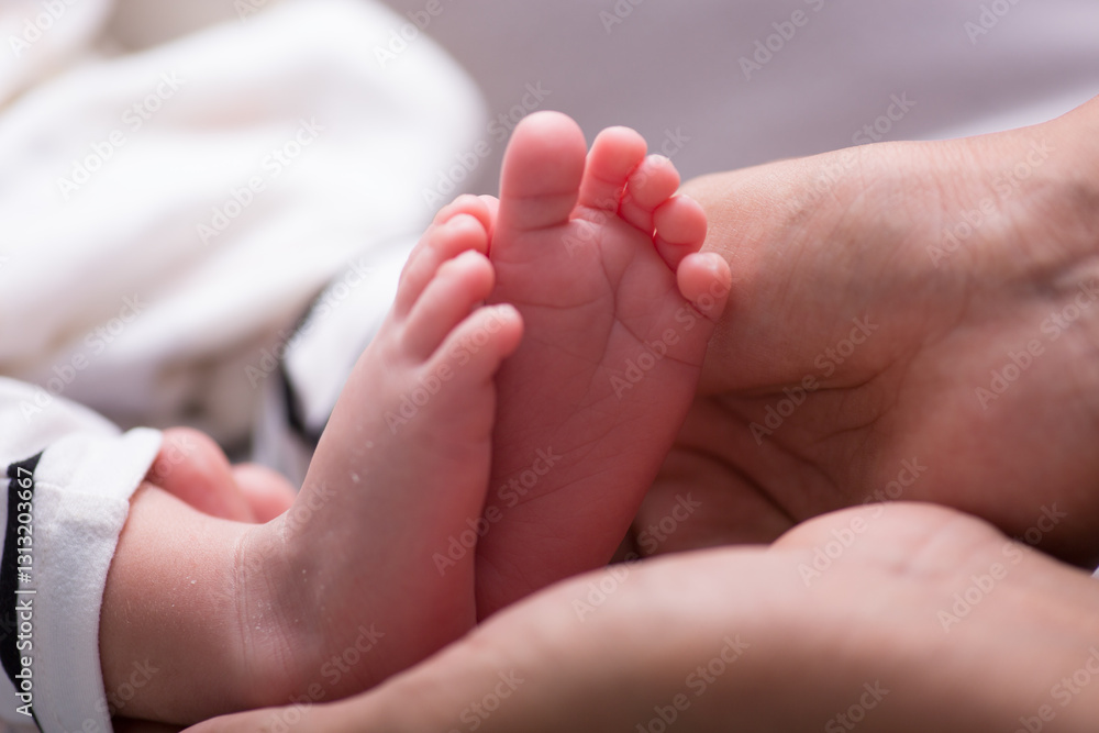 Little newborn baby feet close up Little newborn baby feet close up