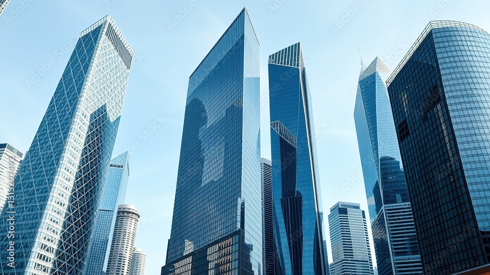Modern Skyscraper Architecture in the City Modern Skyscraper Architecture in the City