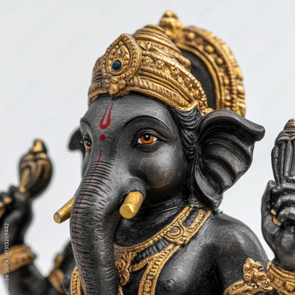 Obraz premium Celebrating ganesh chaturthi a close-up of india's festive cultural event and its spiritual meaning