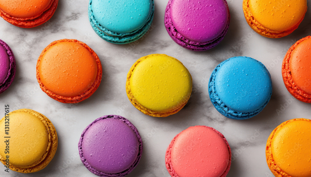 Colorful macarons on marble (1) Colorful macarons on marble (1)