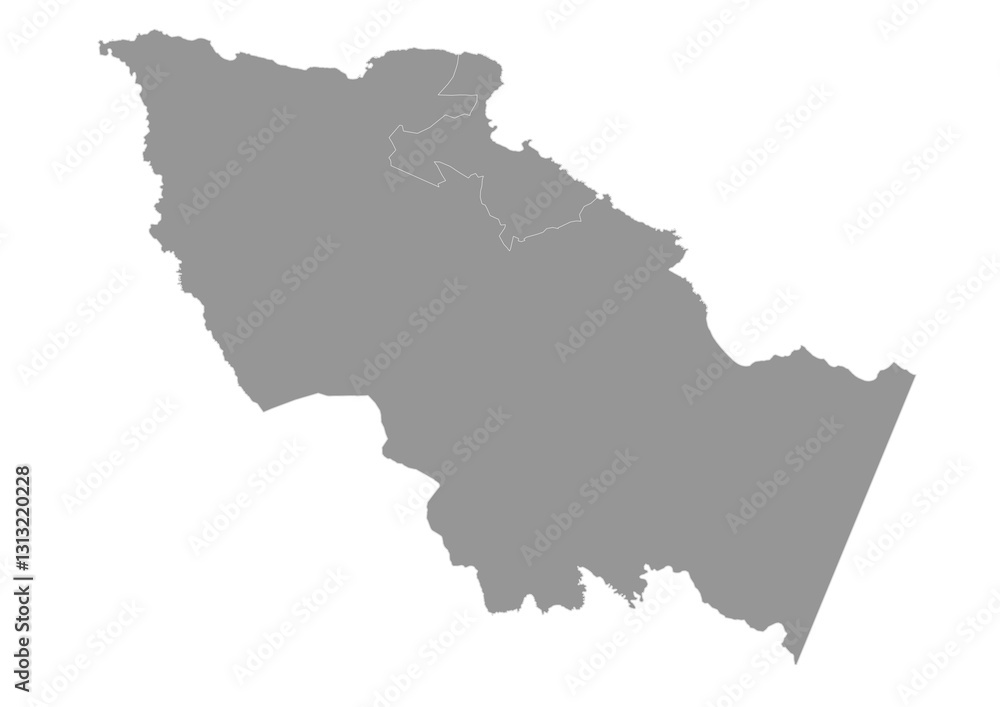 vector silhouette map of the saint mary region of jamaica vector silhouette map of the saint mary region of jamaica