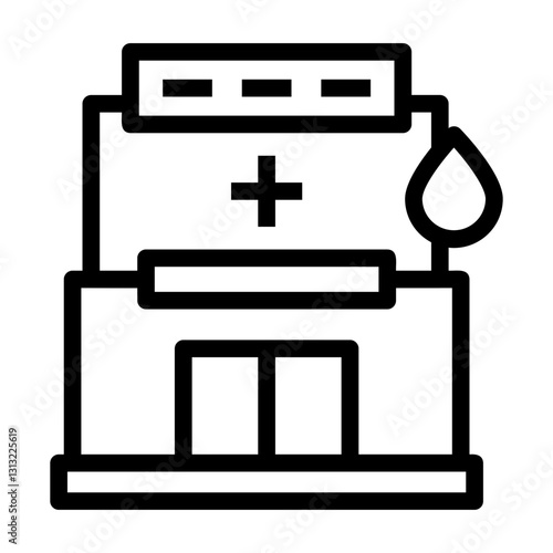 blood bank Line Icon