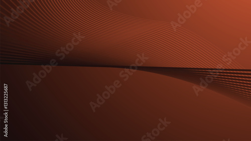 Dark orange gradient with curve line abstract background for backdrop