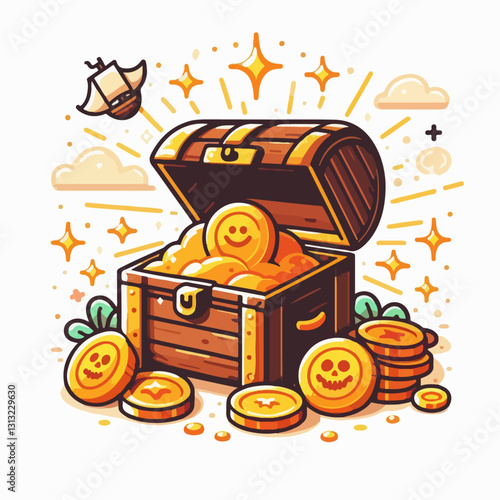 treasure vector illustration