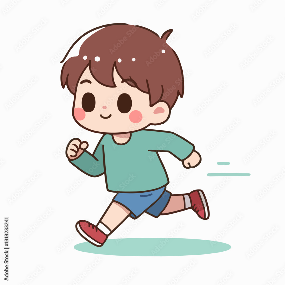 cartoon vector illustration of a person walking and running cartoon vector illustration of a person walking and running
