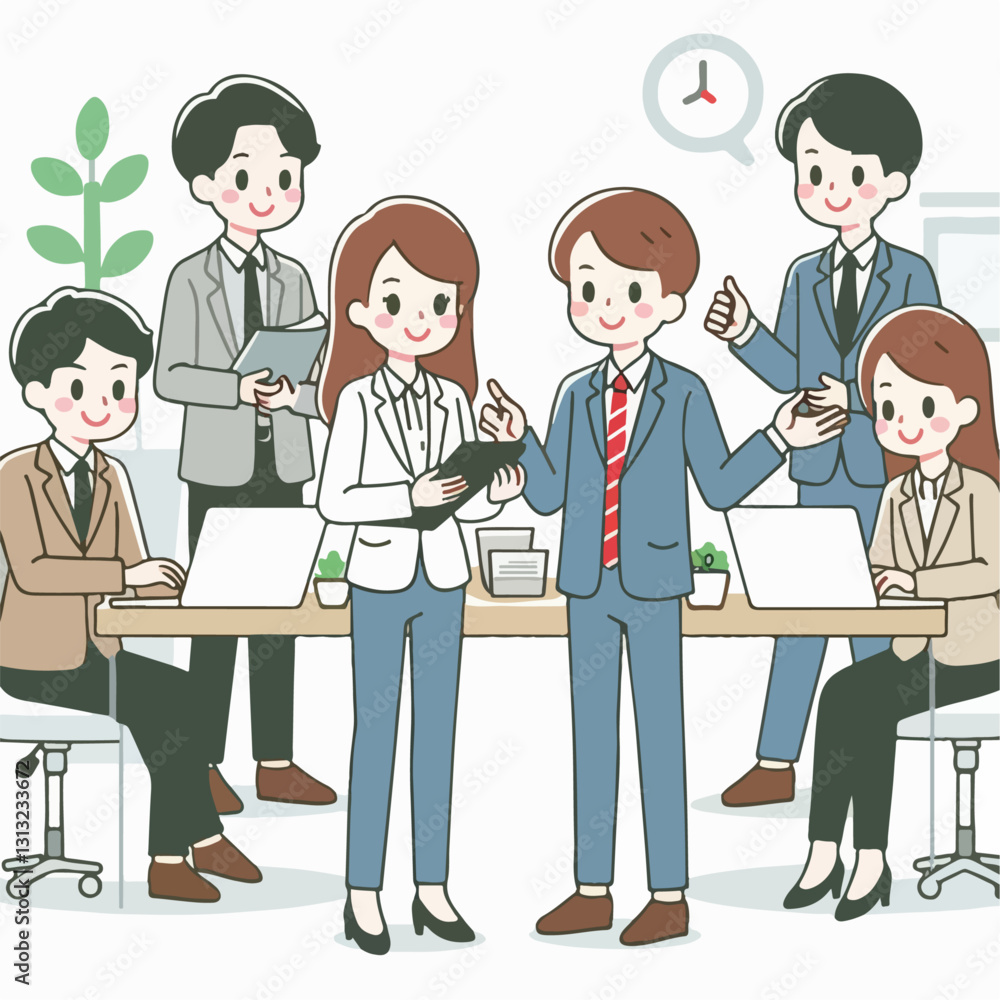 corporate cooperation vector illustration corporate cooperation vector illustration