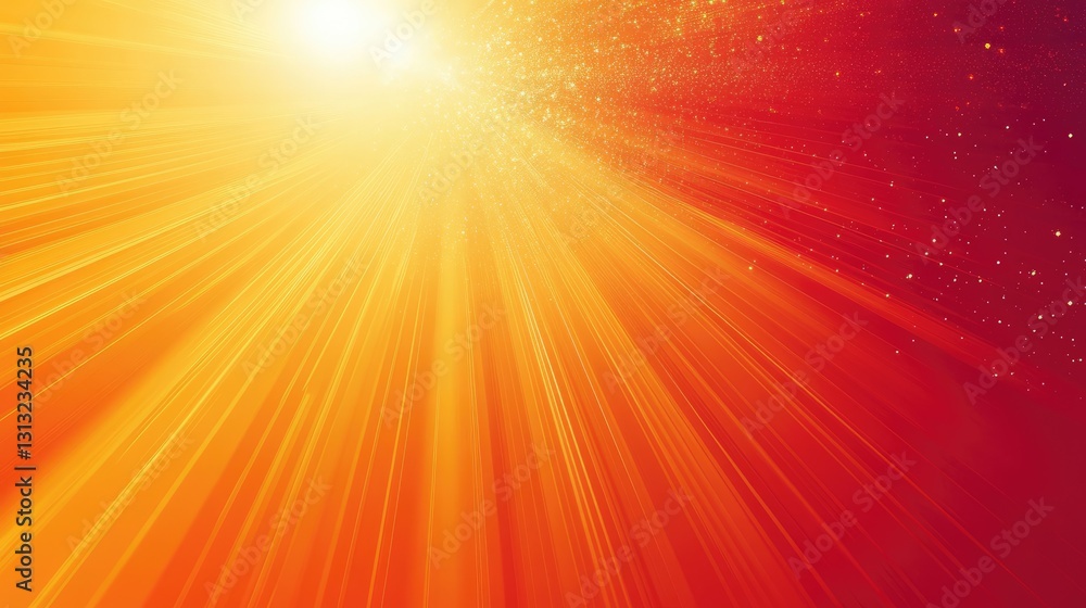 Radiant beams of light exiting a vibrant orange and yellow background creating a warm and energetic atmosphere Radiant beams of light exiting a vibrant orange and yellow background creating a warm and energetic atmosphere