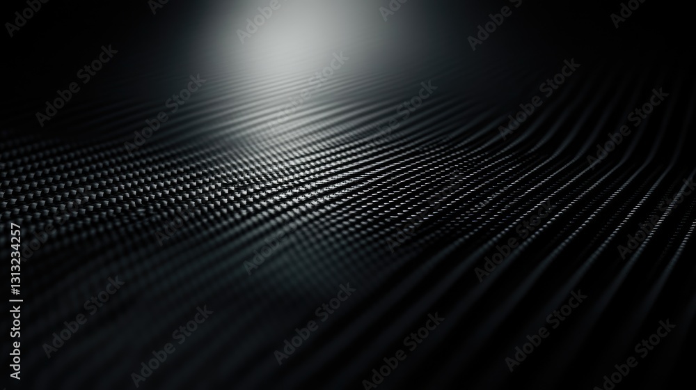 Abstract Close-Up of Textured Surface with Wavy Patterns and Soft Light in Dark Environment Abstract Close-Up of Textured Surface with Wavy Patterns and Soft Light in Dark Environment