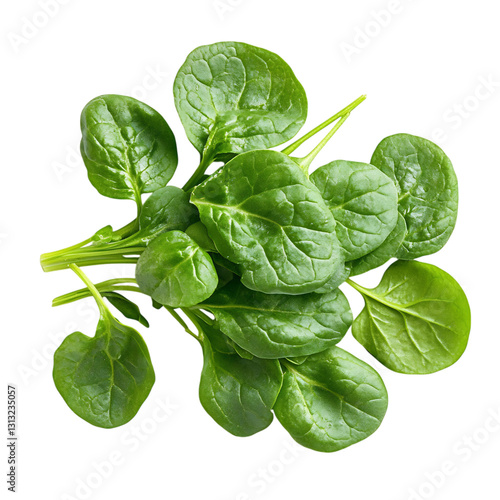 Fresh Watercress Leaves Isolated on Transparent Background