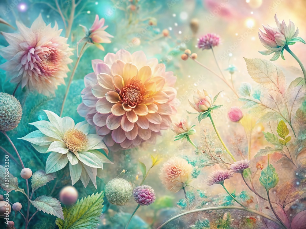 Ethereal Botanical Doodle Texture: Artistic Nature Photography Ethereal Botanical Doodle Texture: Artistic Nature Photography