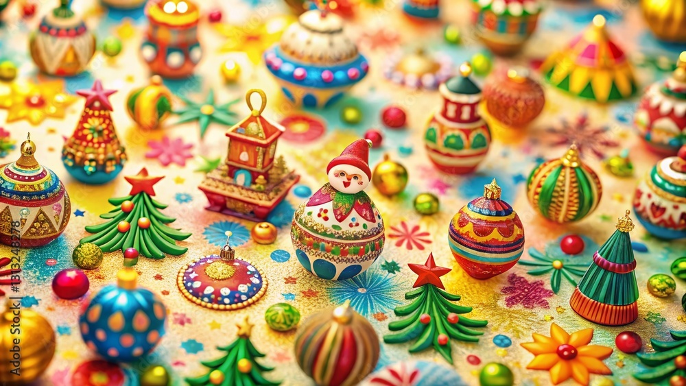 Festive Hand-Drawn Pattern Background: Celebration Art Illustration with Tilt-Shift Effect Festive Hand-Drawn Pattern Background: Celebration Art Illustration with Tilt-Shift Effect