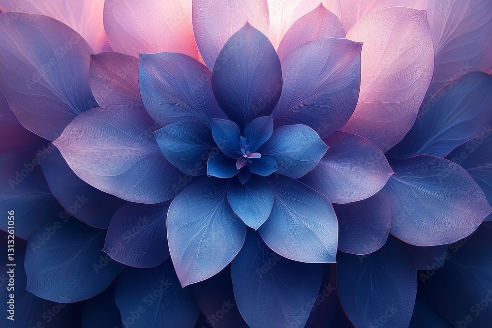 Abstract blue gradient background with cross pattern, light purple color scheme, large blue flower shape at the center, modern art digital design. Abstract blue gradient background with cross pattern, light purple color scheme, large blue flower shape at the center, modern art digital design.