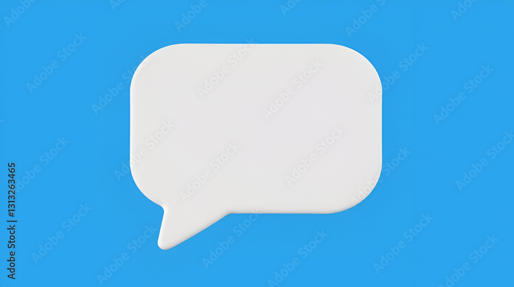 3d blank Chat message speech icon. social media online message box concept. isolated on blue background 3d blank Chat message speech icon. social media online message box concept. isolated on blue background