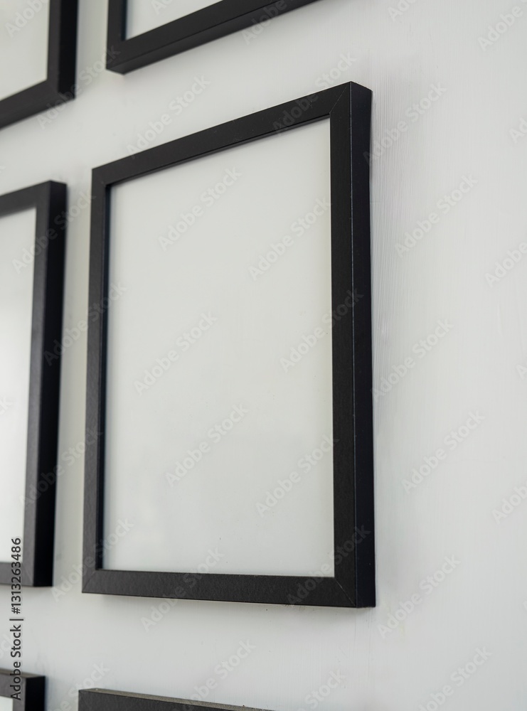 blank frame mockup on the wall blank frame mockup on the wall