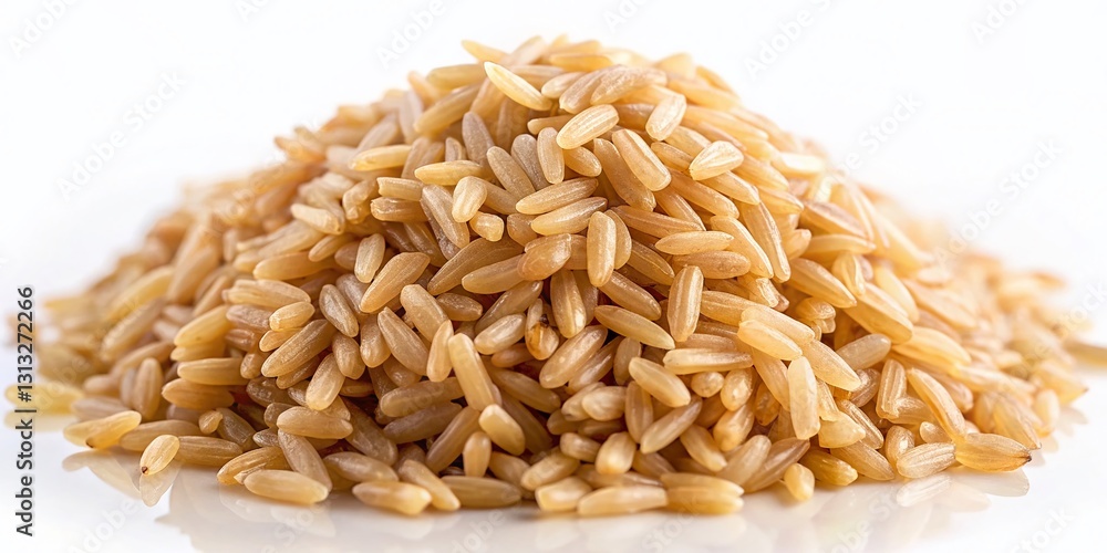 Jasmine Brown Rice Texture Background: Close-up Macro Shot of Cooked Grains Jasmine Brown Rice Texture Background: Close-up Macro Shot of Cooked Grains