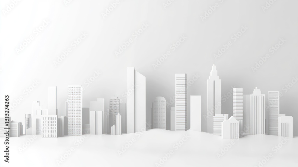 3D Paper Cityscape Horizon 3D Paper Cityscape Horizon