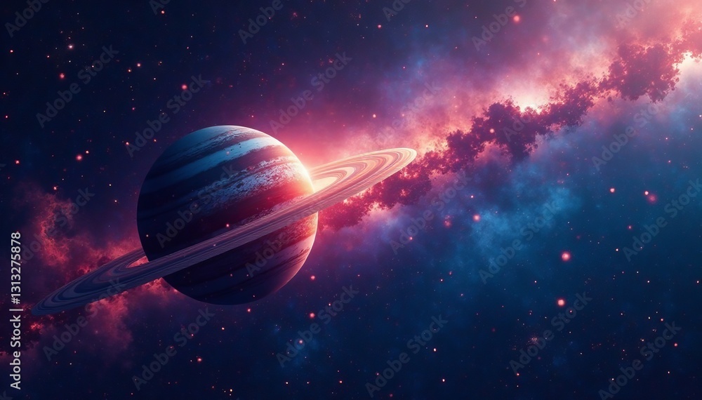 Colorful planets in outer space with stars and galaxy in background, celestial bodies, universe, element Colorful planets in outer space with stars and galaxy in background, celestial bodies, universe, element