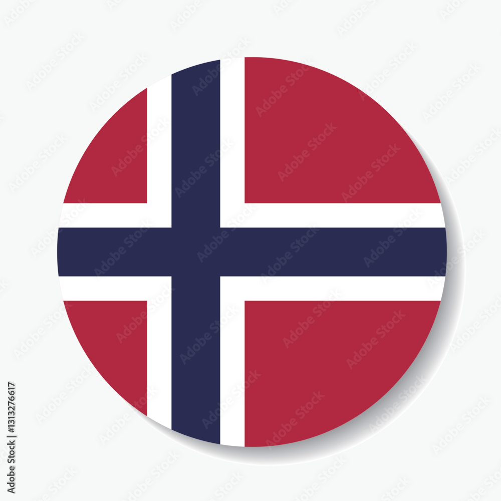 Norway flag circle icon vector illustration design Norway flag circle icon vector illustration design