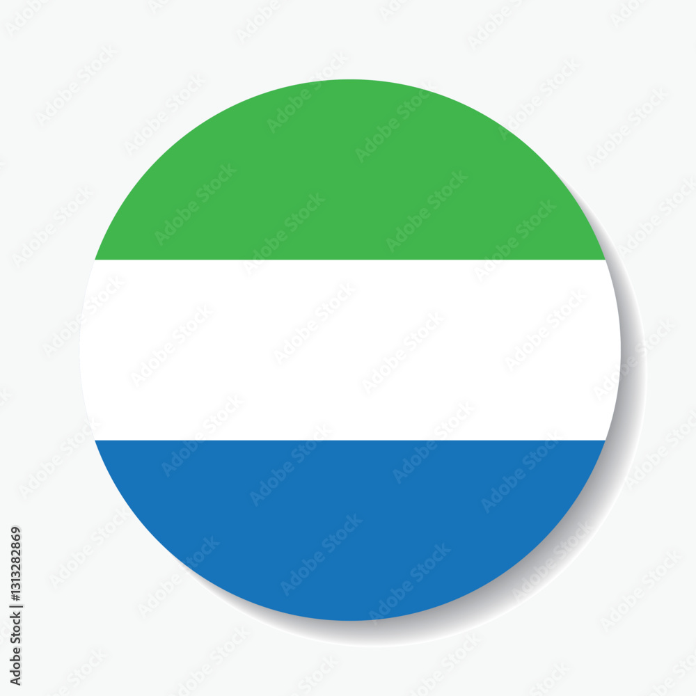 Sierra Leone flag circle icon vector illustration design Sierra Leone flag circle icon vector illustration design