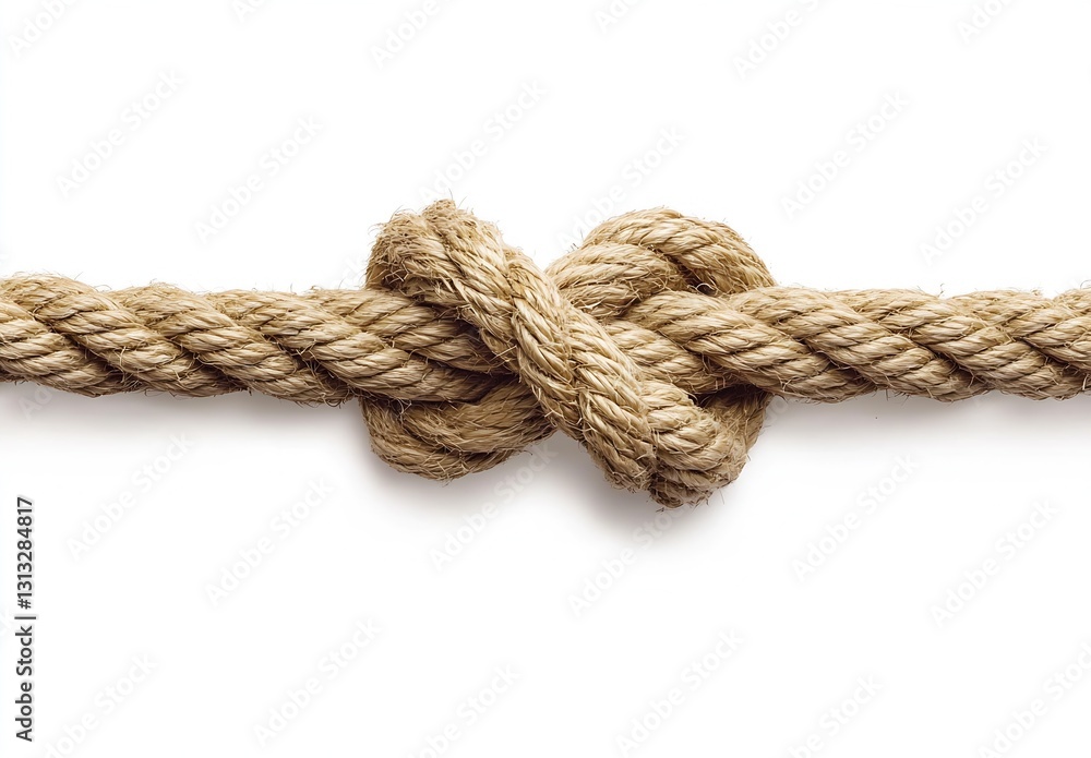 Intricate Natural Rope Knot Displaying Traditional Craftsmanship and Design : Generative AI Intricate Natural Rope Knot Displaying Traditional Craftsmanship and Design : Generative AI