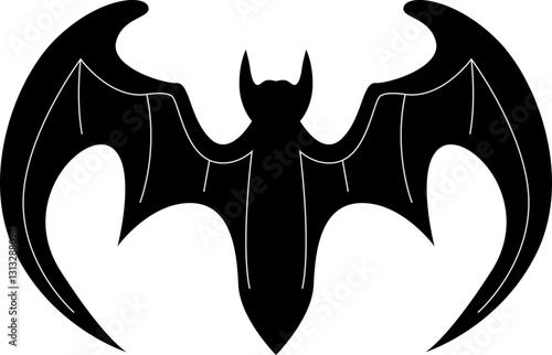 Flying Bat Icon Element Set