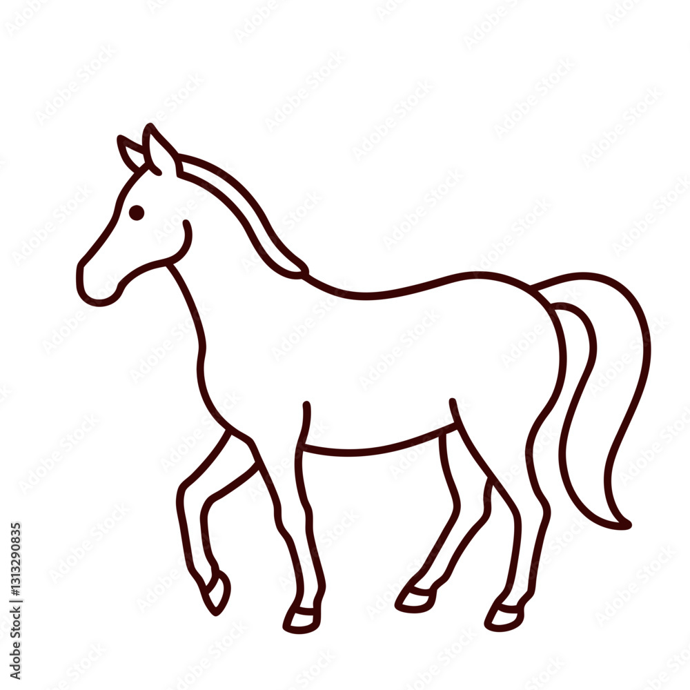 Fototapeta premium Horse Outline Icon