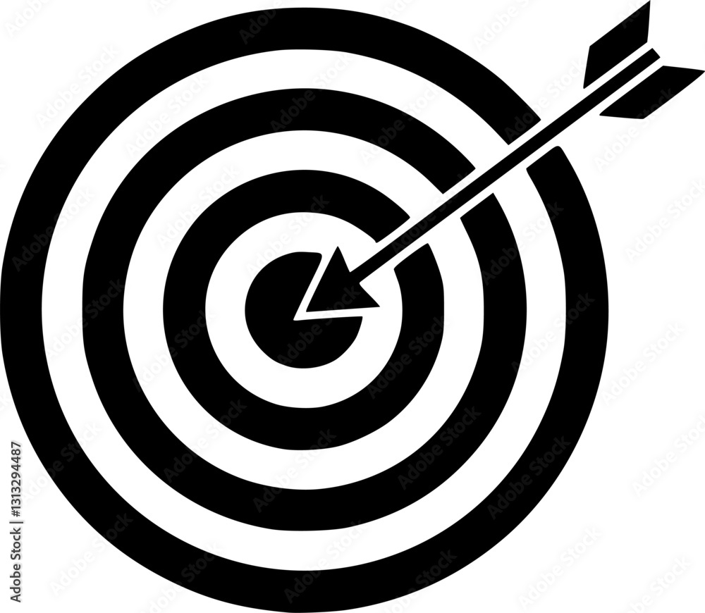 Target flat icon, archery target with arrow isolated, goal symbol, victory sign, darts bullseye logo
Target flat icon, archery target with arrow isolated, goal symbol, victory sign, darts bullseye logo