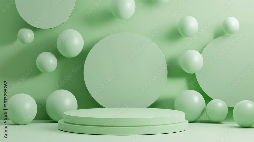 Light Green Product Display Platform Light Green Product Display Platform