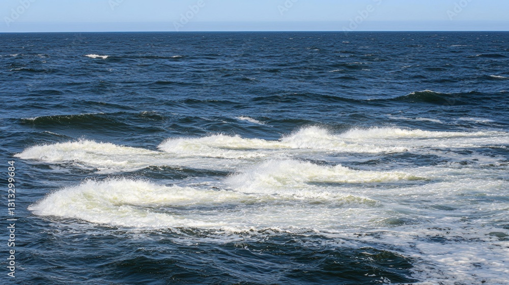 Ocean waves crashing coastal area nature image serene environment wide view tranquility concept Ocean waves crashing coastal area nature image serene environment wide view tranquility concept