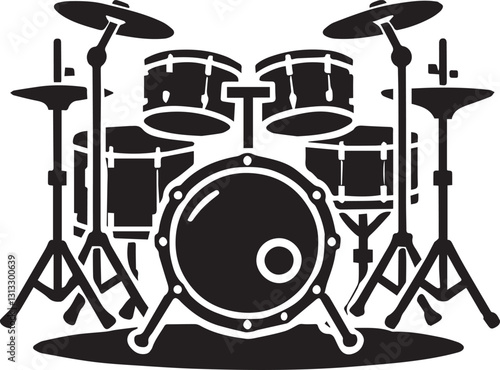 vector illustration of drum, drum silhouette vector, drum vector illustration, drum tree logo vector, drum silhouette vector isolated on white background