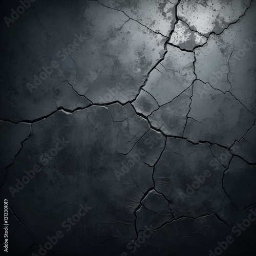 Ominous dark concrete texture with cracks and imperfections evoking a sense of foreboding, fear, and dread, perfect for horror and Halloween-themed designs.
