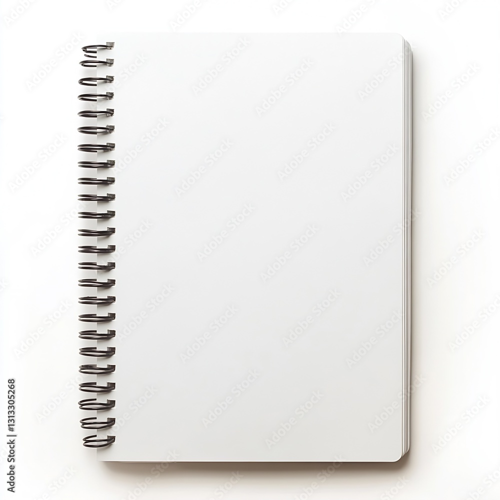 Blank spiral notebook on a clean background perfect for sketches notes and creative ideas : Generative AI Blank spiral notebook on a clean background perfect for sketches notes and creative ideas : Generative AI