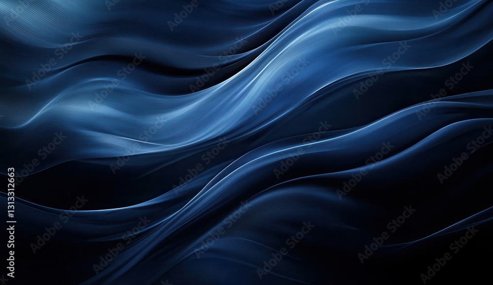 Abstract Flowing Waves in Shades of Blue with Smooth Gradients and Ethereal Light for Dynamic Background or Artistic Design Projects Abstract Flowing Waves in Shades of Blue with Smooth Gradients and Ethereal Light for Dynamic Background or Artistic Design Projects
