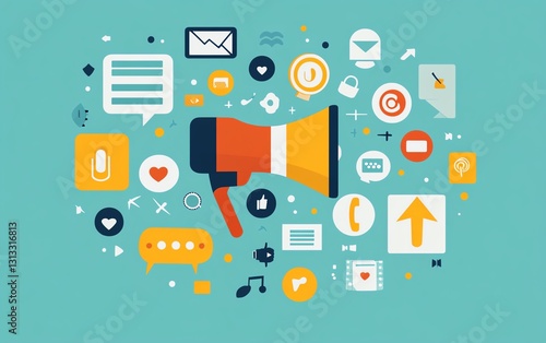 Wallpaper Mural Strategic social media marketing framework for brand success, including content planning, analytics, and brand voice, clean and vibrant aesthetic Torontodigital.ca