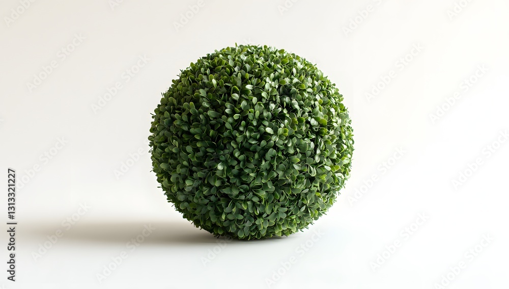 Green Sphere Plant Ornament on White Background Green Sphere Plant Ornament on White Background
