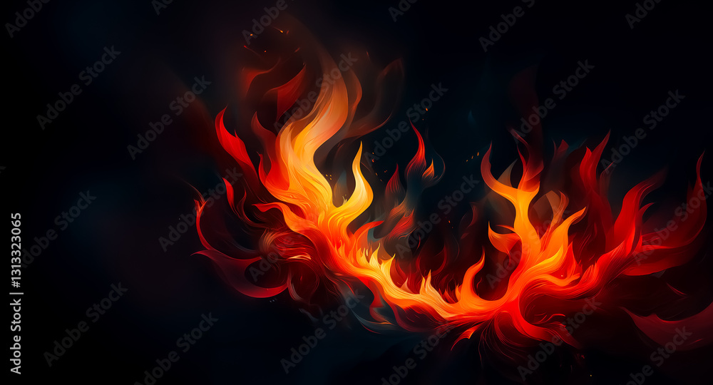 Vibrant digital artwork featuring stylized red and orange flames dancing against a dark backdrop, creating a visually striking and energetic composition. Vibrant digital artwork featuring stylized red and orange flames dancing against a dark backdrop, creating a visually striking and energetic composition.