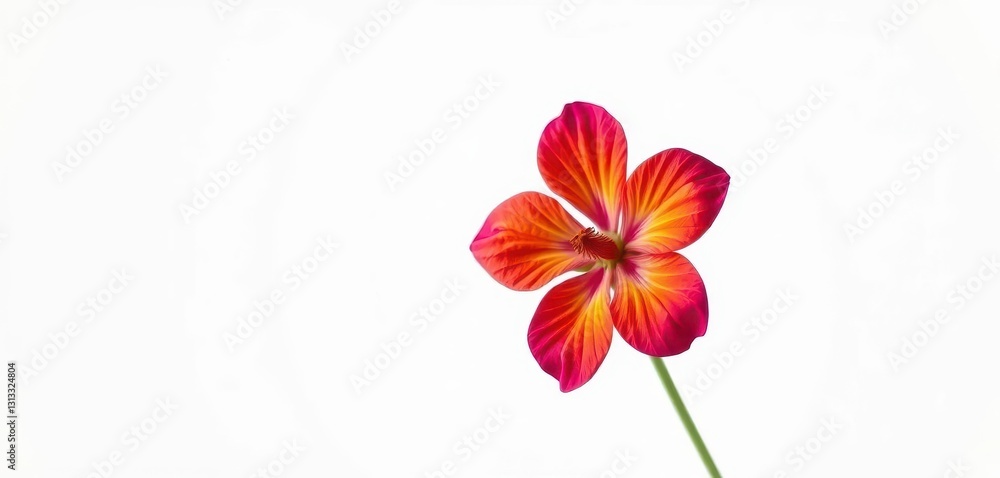 A single, vibrant bloom isolated against a pure white backdrop, bud, blossom A single, vibrant bloom isolated against a pure white backdrop, bud, blossom