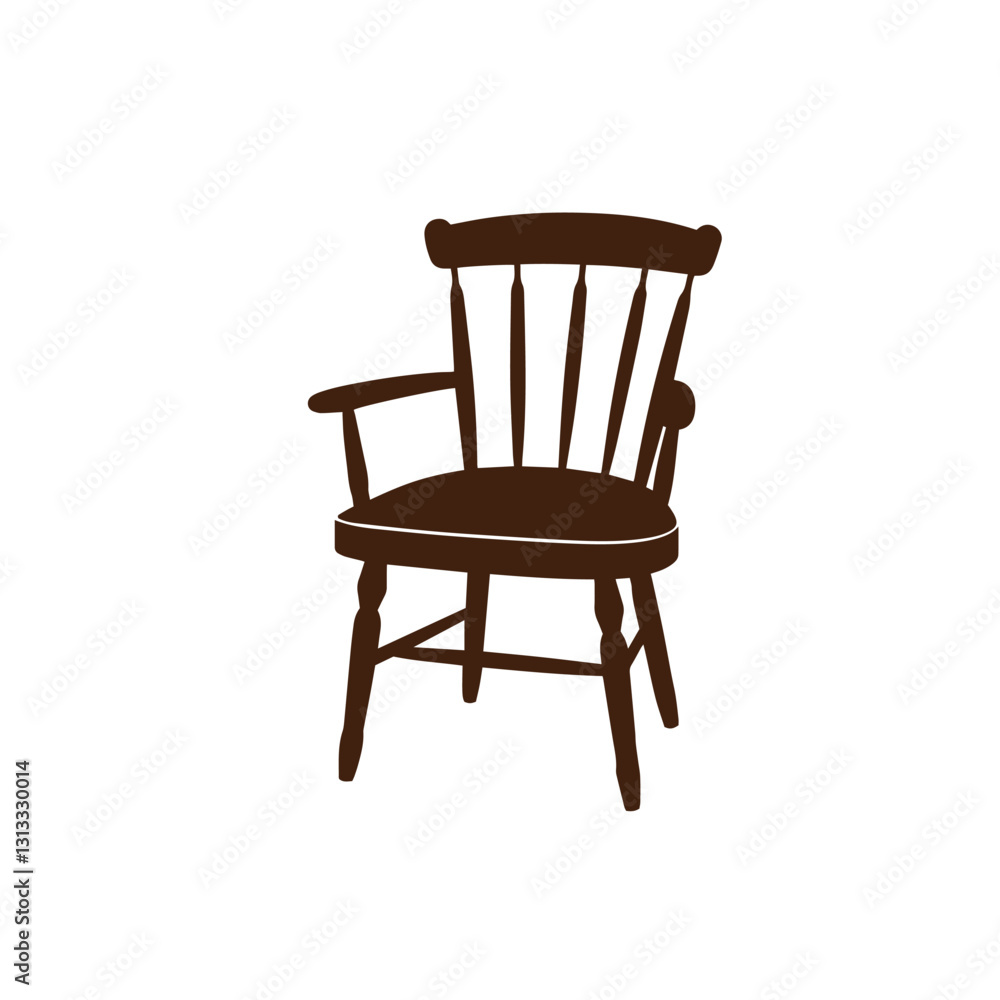 Chair silhouette flat vector symbol illustration logo. Chair silhouette flat vector symbol illustration logo.