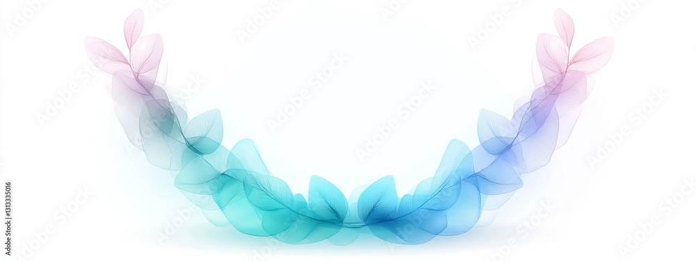 A simple, modern illustration of a green eucalyptus branch, flat and isolated A simple, modern illustration of a green eucalyptus branch, flat and isolated