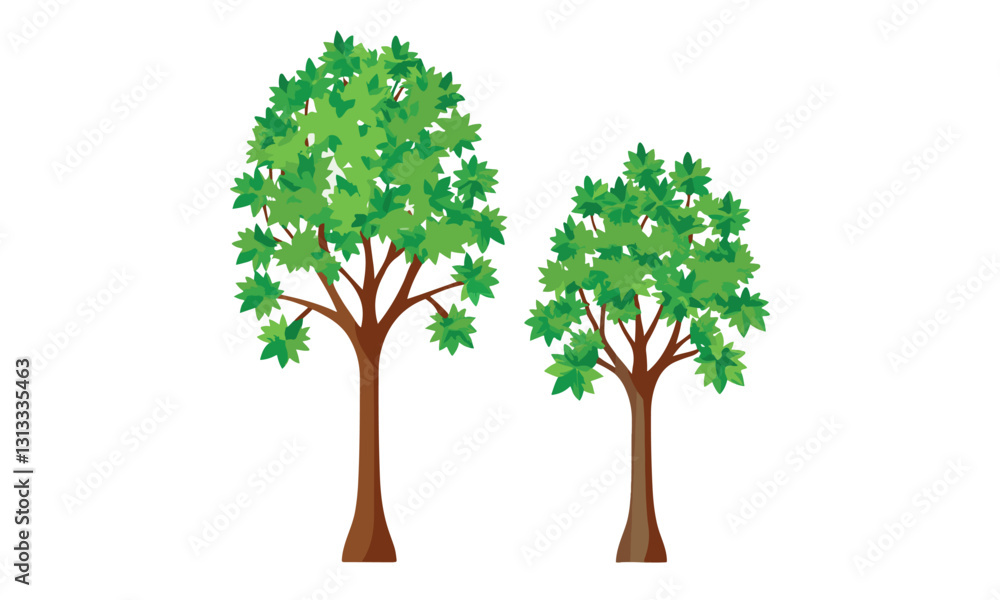 Fototapeta premium Collection of trees. tree set isolated on white background.