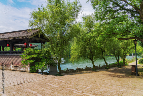 Mountains  Oujiang River and ancient towns in Lishui City  Zhejiang Province  China On May 24th  2024
