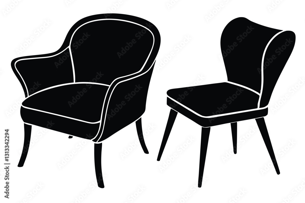 black and white chair vector black and white chair vector