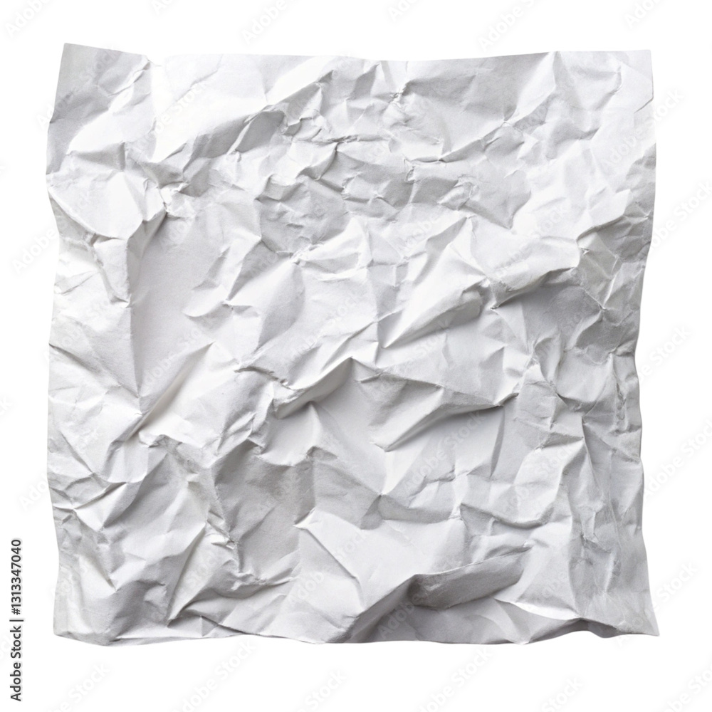 Obraz premium crumpled paper on white background