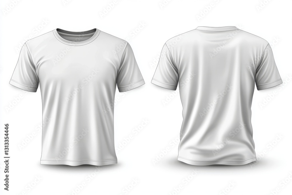 A preview of a white oversized t-shirt, showcasing both the front and back A preview of a white oversized t-shirt, showcasing both the front and back