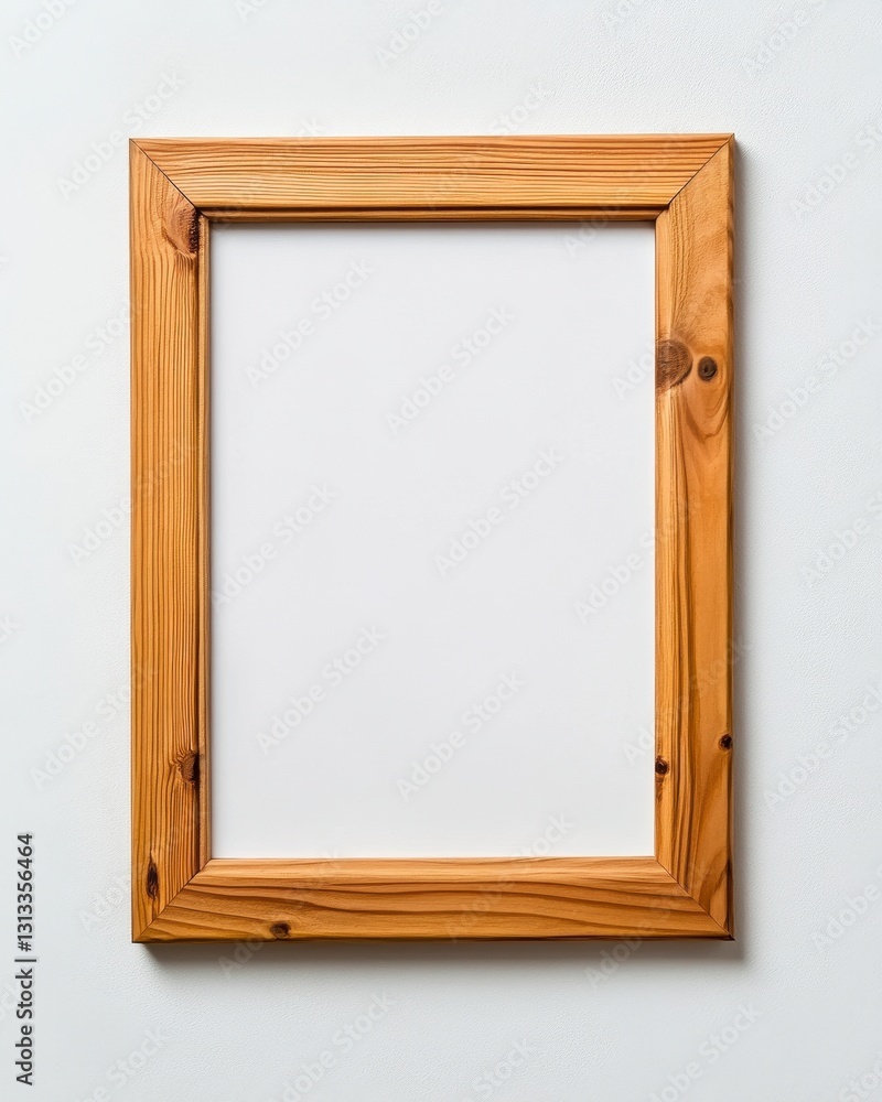 Wooden Frame Elegance: A meticulously crafted wooden frame with a light brown hue, showcasing the warm, natural grain, creates a sense of simple elegance. Wooden Frame Elegance: A meticulously crafted wooden frame with a light brown hue, showcasing the warm, natural grain, creates a sense of simple elegance.